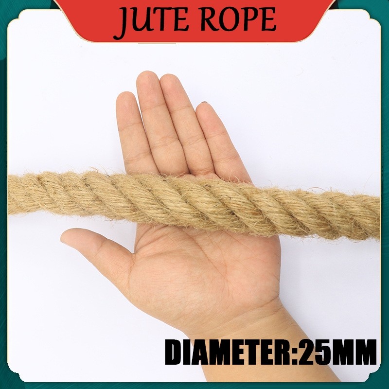 Diameter 25mm Jute rope/battle rope/natural jute rope/swing rope/tug of ...