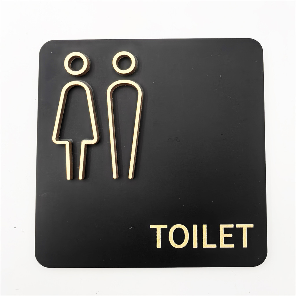 Self-Adhesive Acrylic Restroom Indicator Acrylic Toilet Signs ...