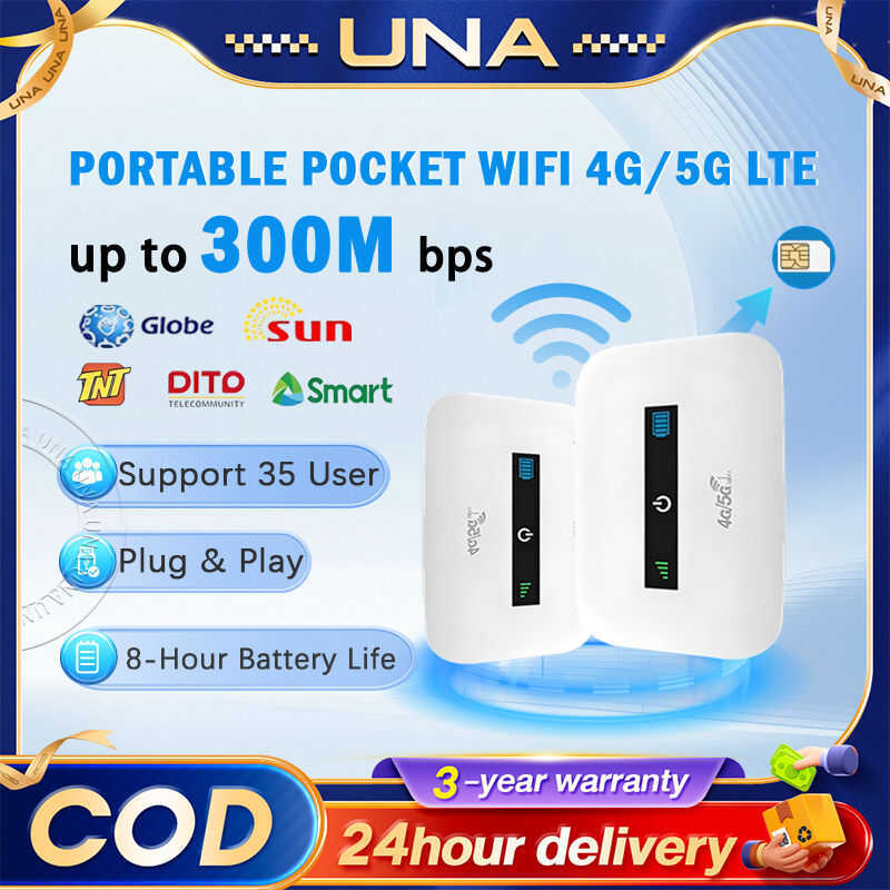 UNA Pocket 4G LTE Wi-Fi 5G Router Portable SIM Card 150Mbps USB Mini ...