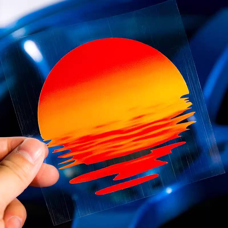 Reflective Car Sticker Sunset Sunset Window Sticker Waterproof ...