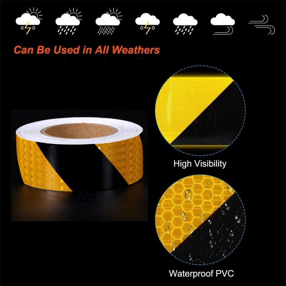 10Mx5CM,Yellow-Black Reflective Sticker Reflective Tape,Arrow Marking ...