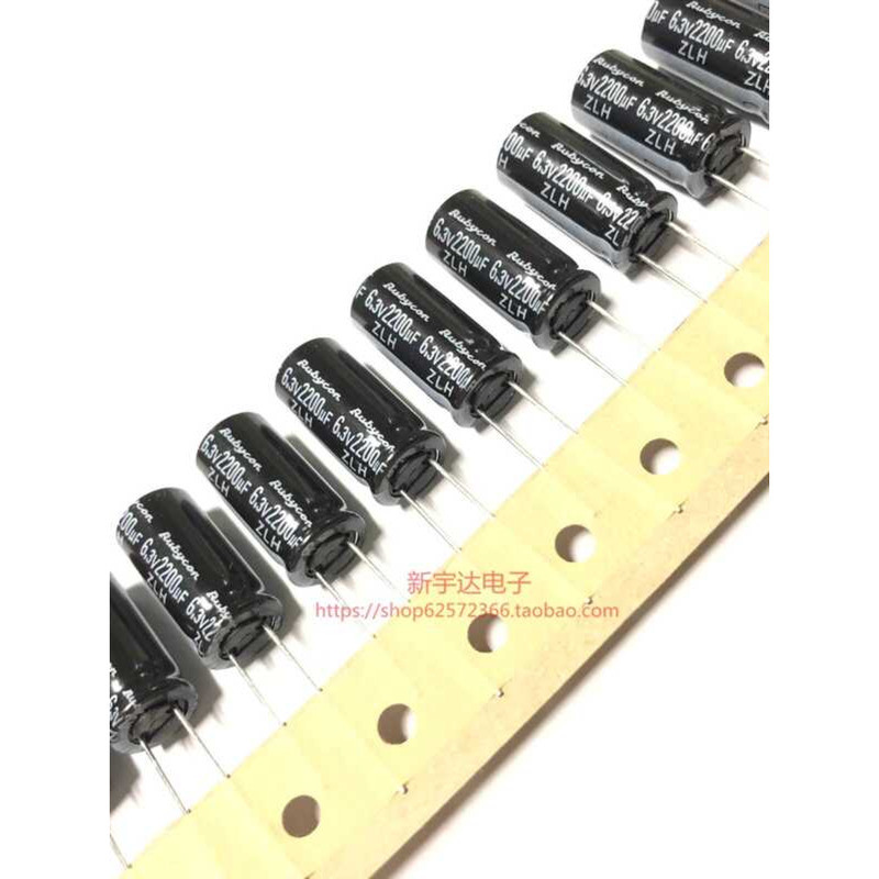 Ruby 6.3V2200UF 10X20 ZLH Series High Frequency Low Resistance 2200UF6 ...
