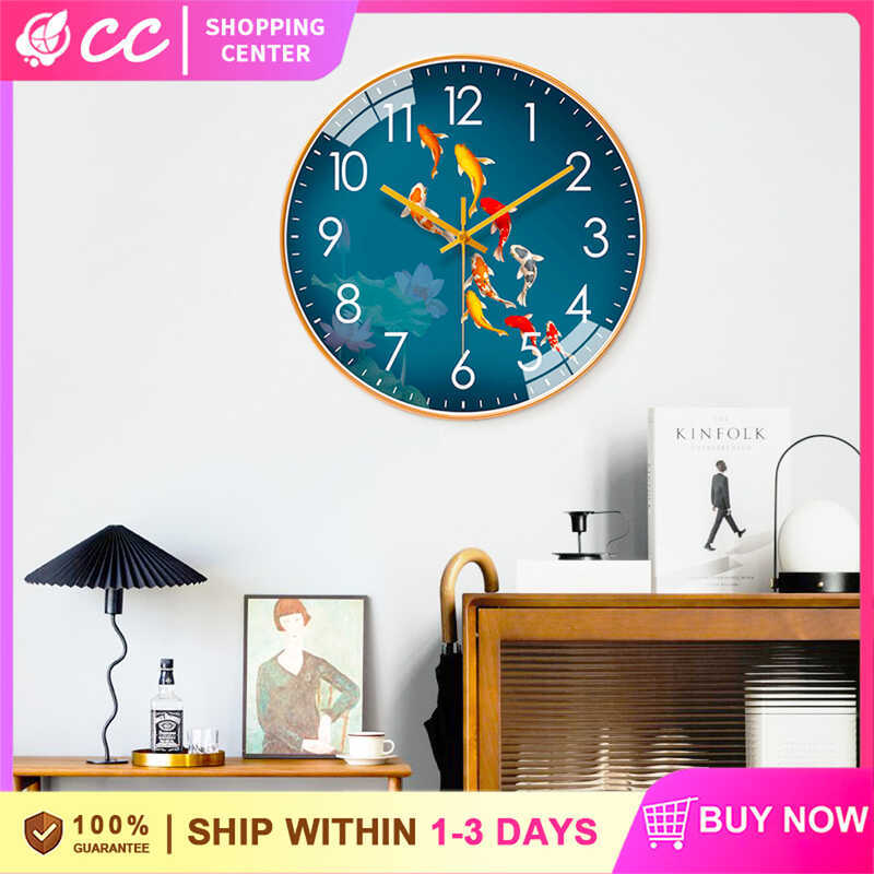 288 Large Round Wall Clock Modern Design Home Accessories Silent ...