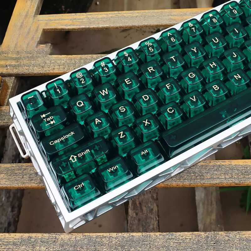 Little Giant Crystal Gem Transparent 115-Key Mechanical Keyboard Keycap ...