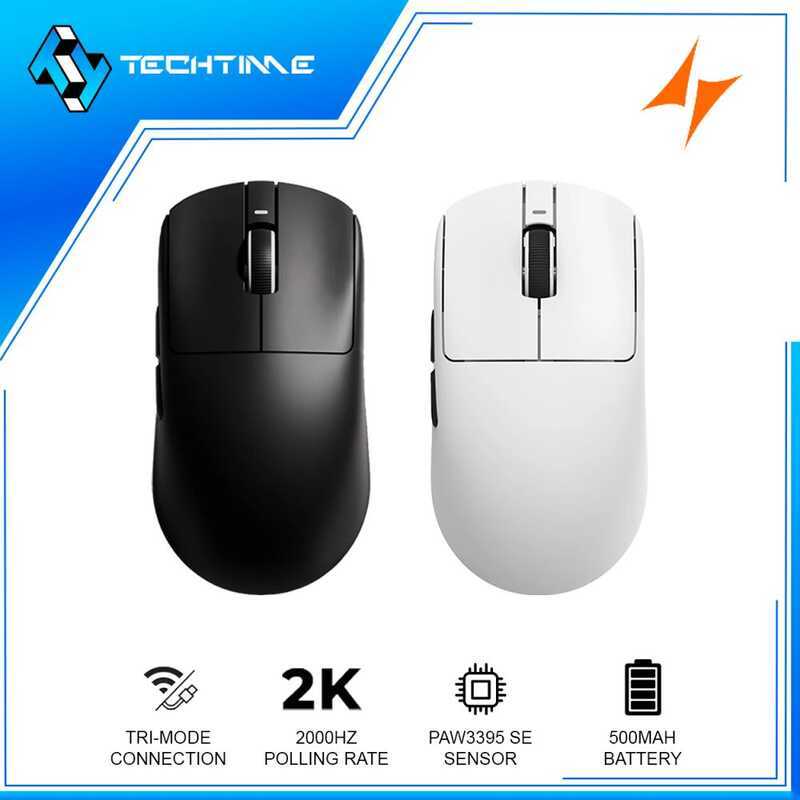 Souris Gaming Sans Fil ATK VXE Dragonfly R1 Pro Max - Ultra-légère 54g - Capteur PixArt PAW3395 26000 DPI - Autonomie 150h - Noir