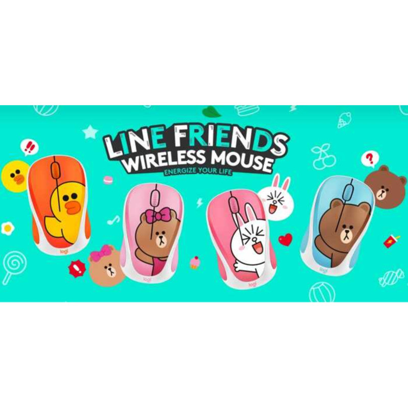 Logitech LINE Friends Wireless Mouse 93F | Shopee Philippines