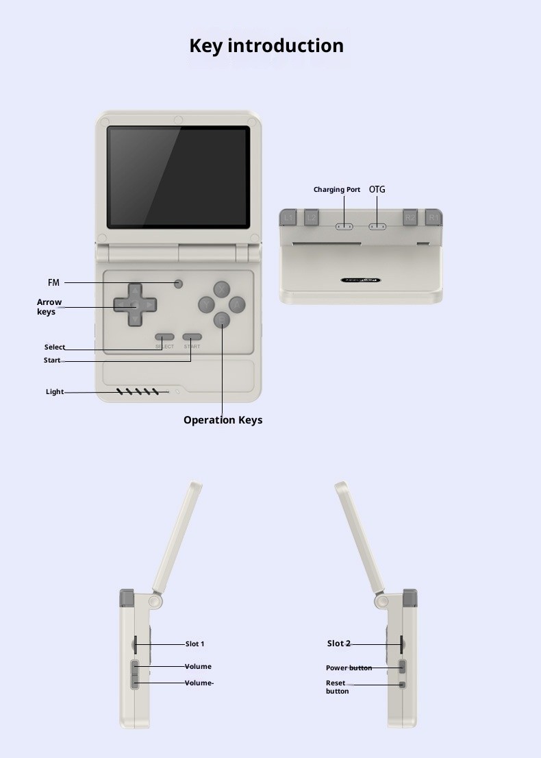 Powkiddy V90s Foldable Retro Console - 3.5
