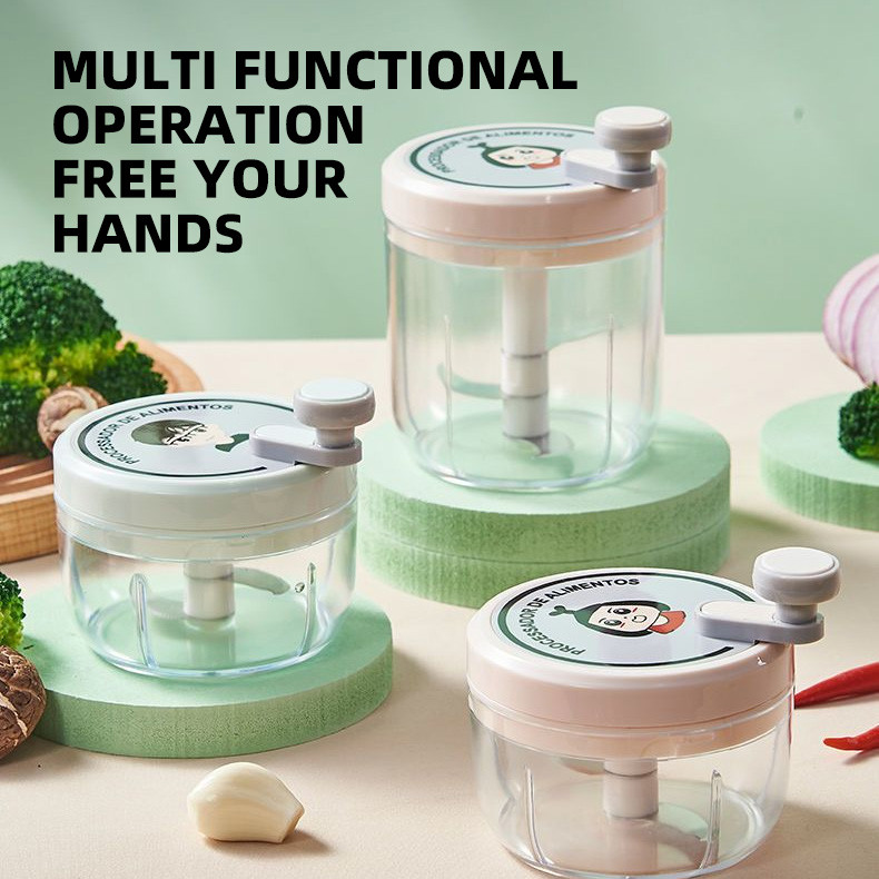 Hand Chopper Manual Rope Food Processor Food Chopper Pounding Garlic ...