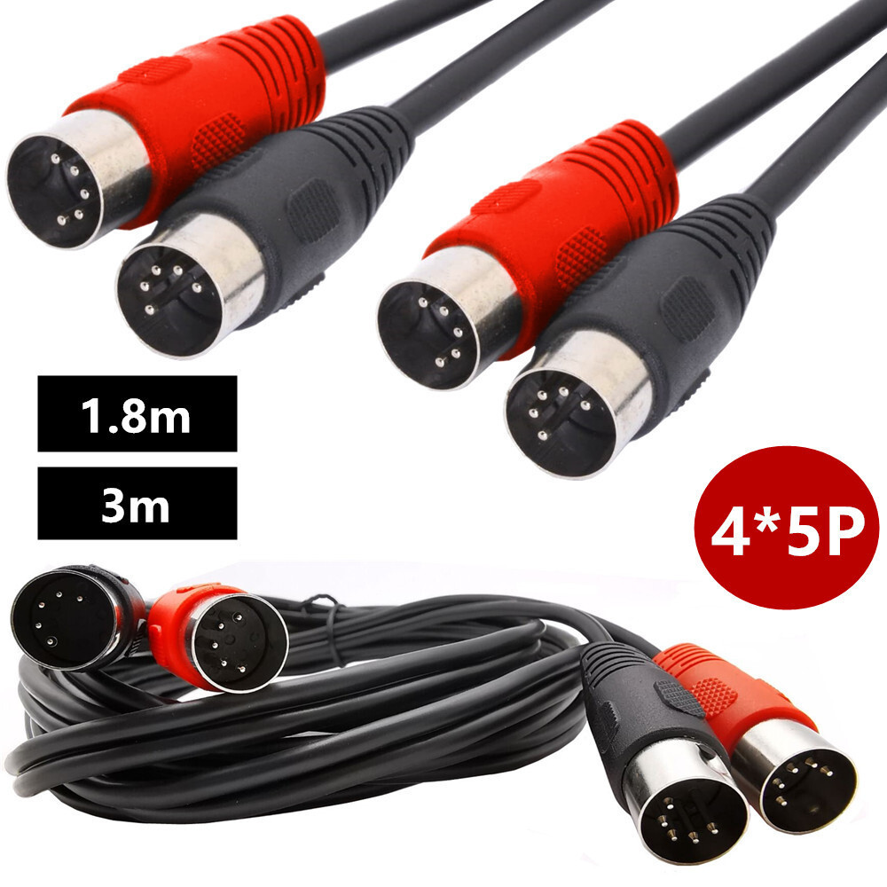 DIN 5pin Two-to-Two Dual Male Cable, Large 5P Cable din 5pin Cable TV ...