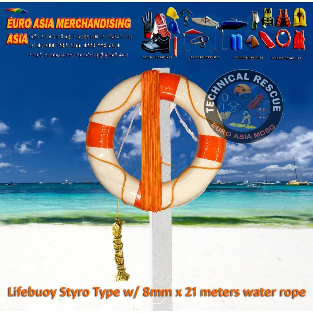 New Floater Styro Liftering floating rope Lifeguard lifesaver rescue ...