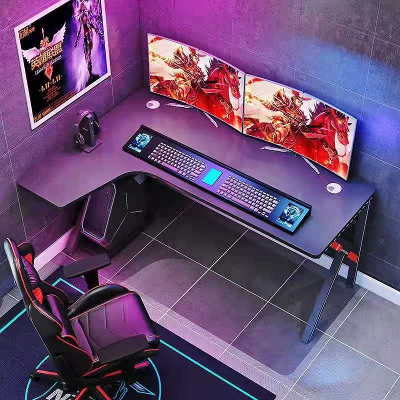 Professional K L type Ergonomic Gaming Desk E-sports Computer Table PC ...
