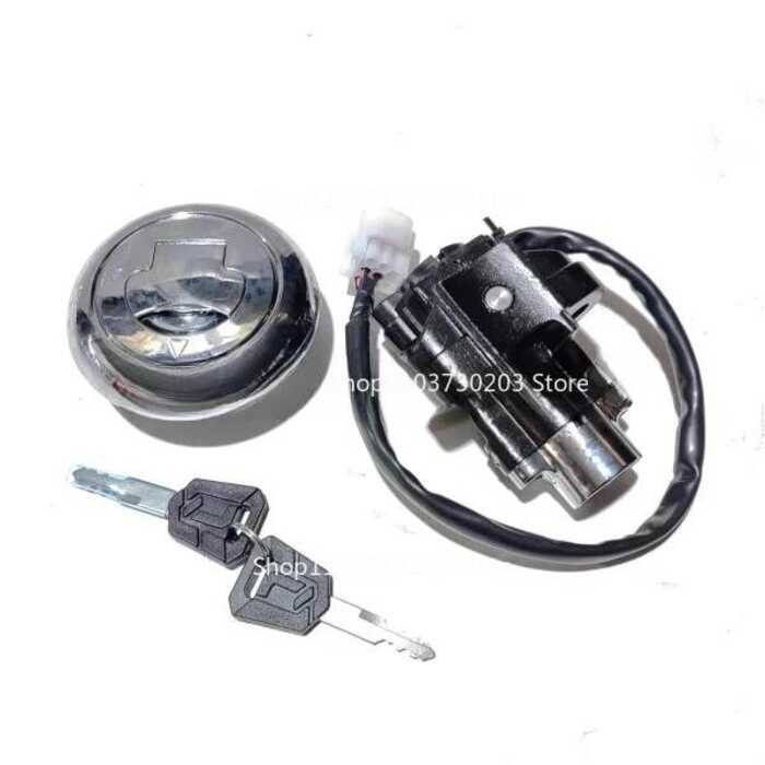 Motorcycle 3 Fe Ignition Switch Fuel Tank Gas Cap Lock W/Keys For ...