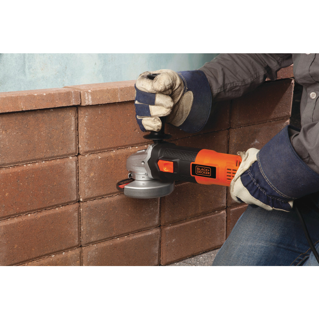 BLACK+DECKER BCG720 Cordless Angle Grinder – 125mm, 18V, 8000 RPM, Bare Tool, Die-Cast Aluminum, Soft Start, For Metal Cutting & Grinding