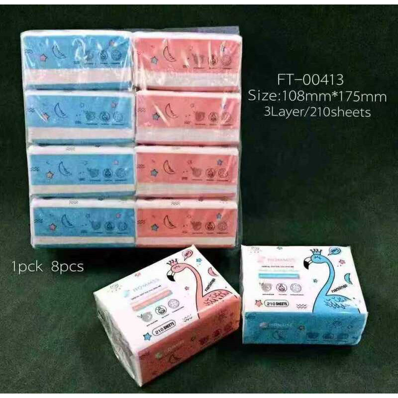 HOMMSS PAPER [ 8Pcs/1Pack ] 210Sheet-3Ply DISPOSABLE FACIAL TISSUE 2E4 ...