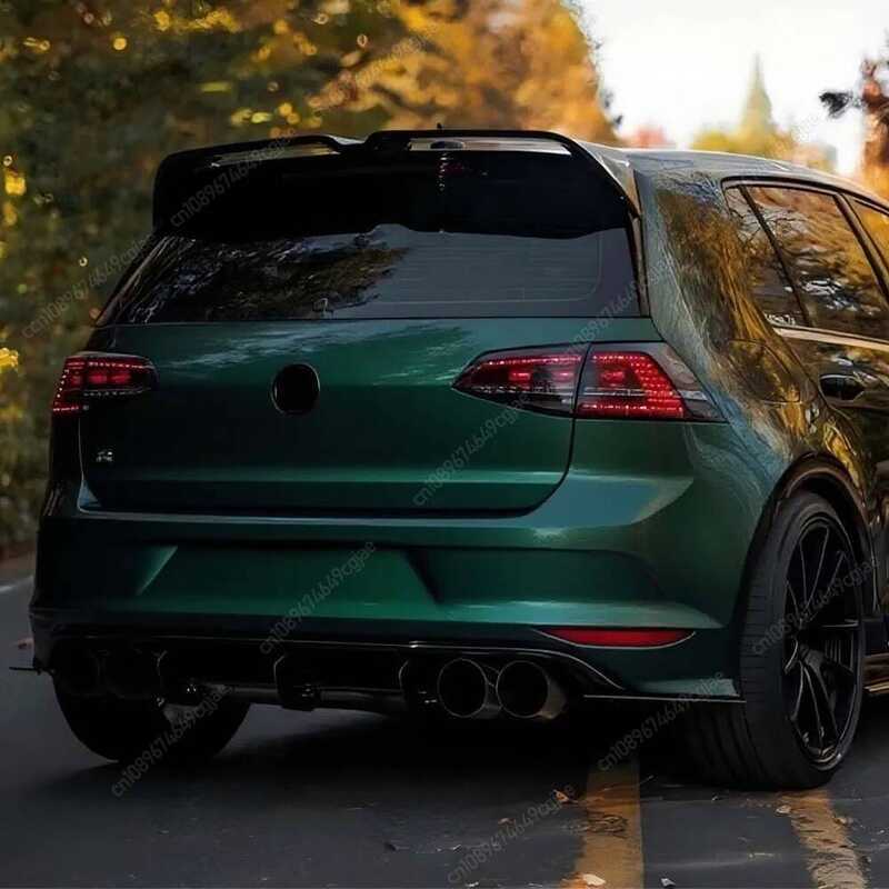 Y For Golf 7 R R-Line 2013-2016 Black Car Rear Bumper Diffuser Tail ...