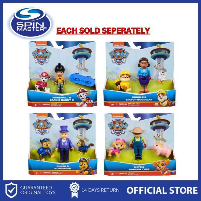 Paw Patrol Hero Pup Figure Assortment Humdinger, Farmer Yumi, Mayor ...