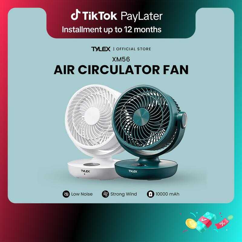 BNPLTYLEX XM56 Air Circulation Fan 10000mAh Polymer Battery Remote ...