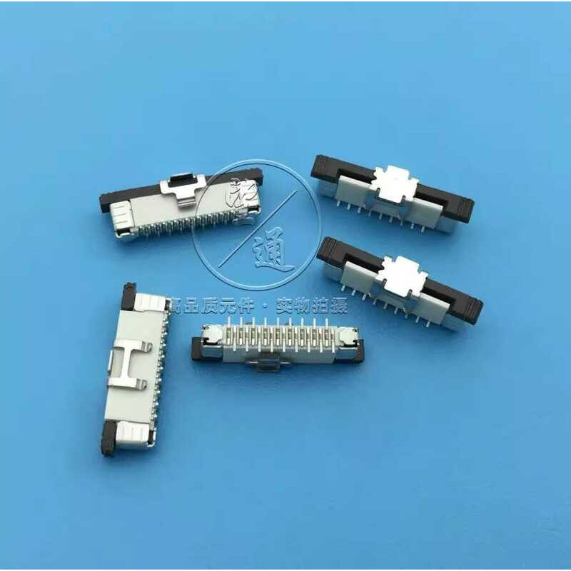 FFC/FPC Socket 0.5mm-18P Vertical Misaligned Locking Flexible Ribbon ...