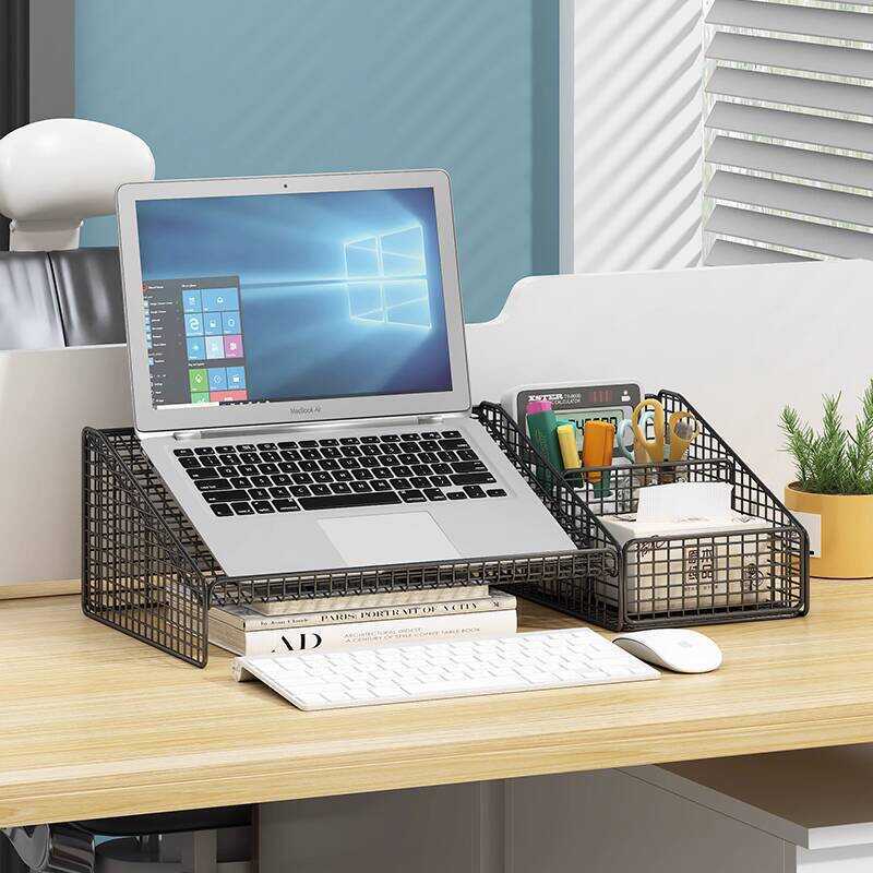 Laptop Riser Desktop Grid Storage Hollow Cooling Rack Computer Base ...