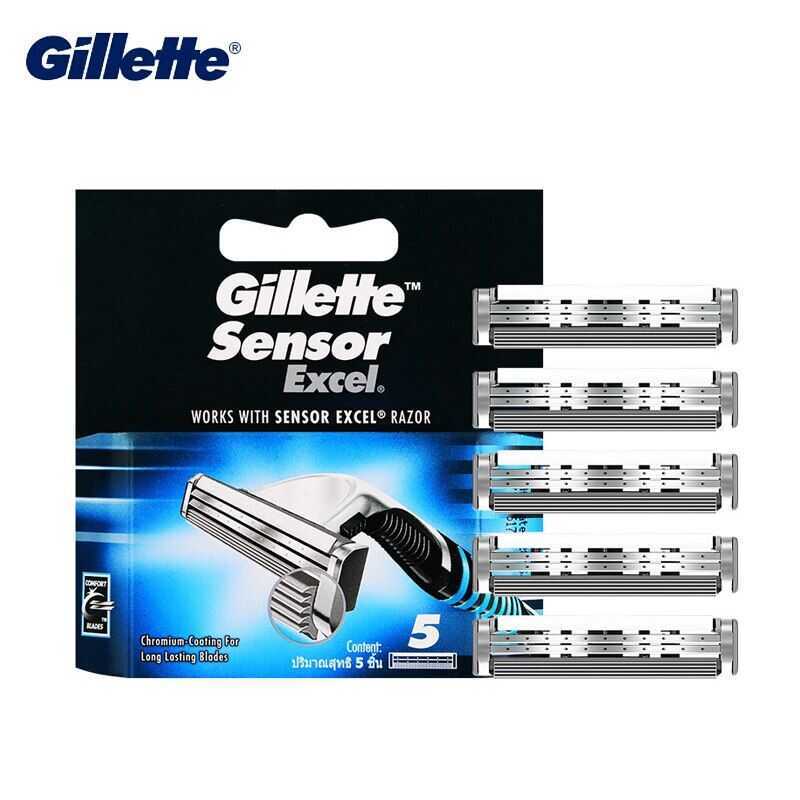 Gillette Sensor Excel Razor Machine Blade Replacement Head Face Care ...