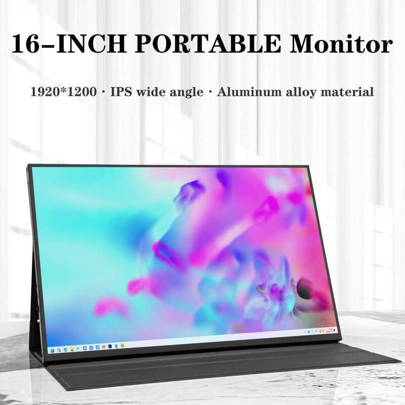 16 Inch IPS HDMI PC Portable Monitor Laptop Screen Extended Display LCD ...