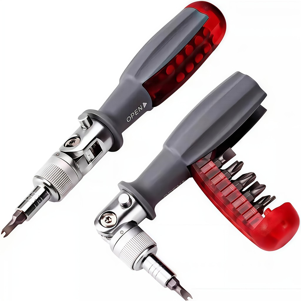 10in1 Heavy-Duty Metal Manual Ratchet Screwdriver Set with Rotating ...