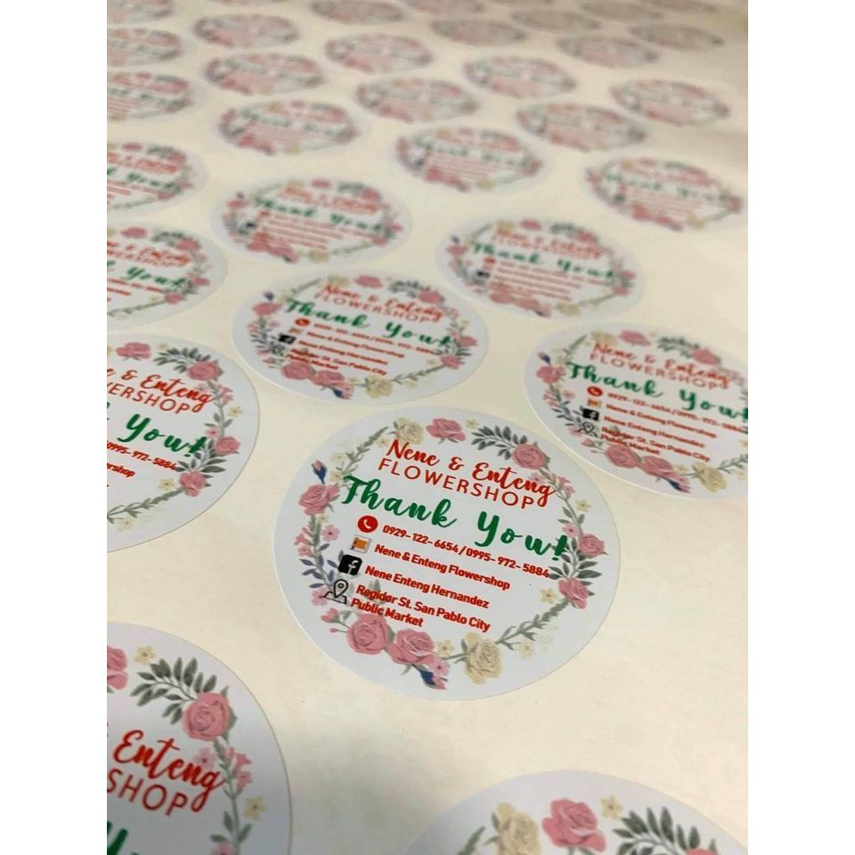 STICKER LABEL WATERPROOF 1000pcs minimum (Transparent & White) | Shopee ...