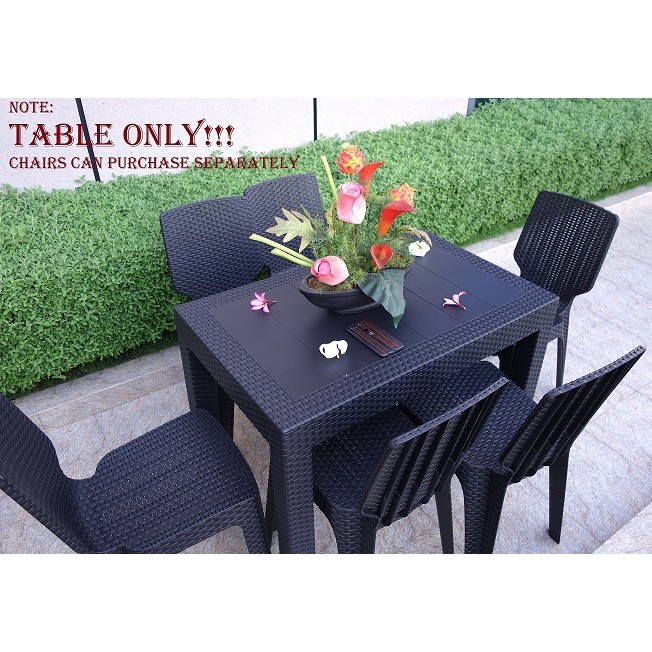 901 Plastic Rattan Table (24