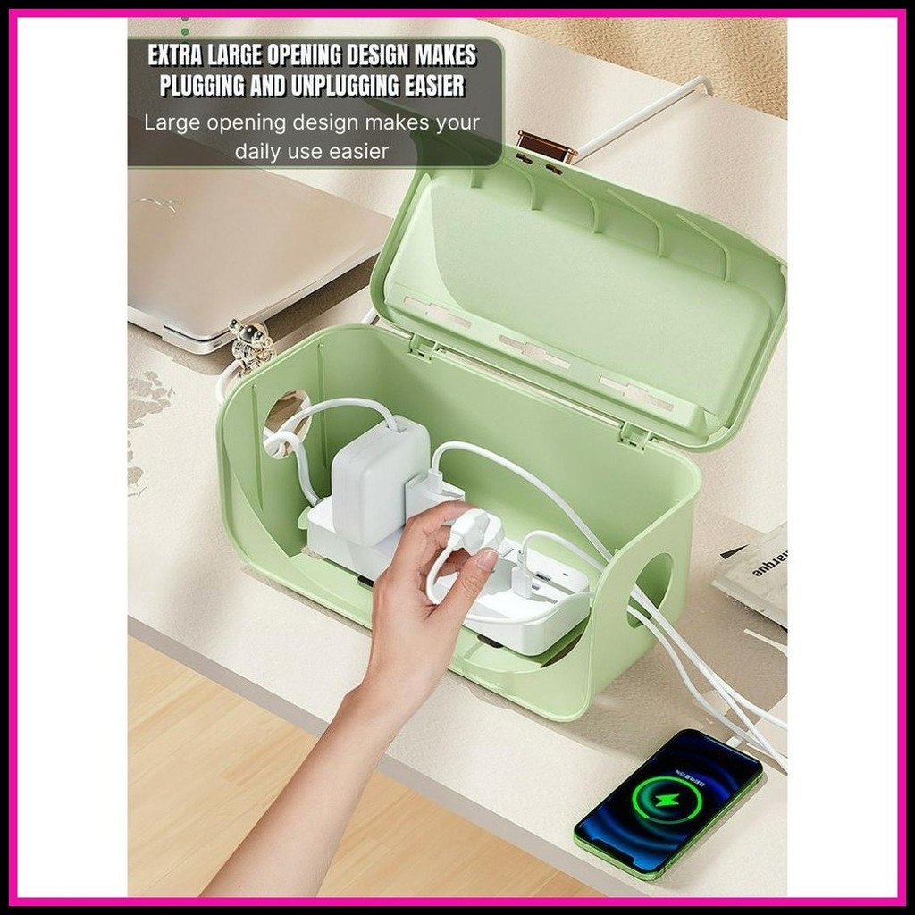 Multi-function Charging Cable Storage Box And Desktop Socket Organizer ...