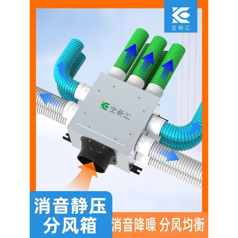 System Static Pressure One-to-Four Six Eighty Silencer Brancher Fresh ...