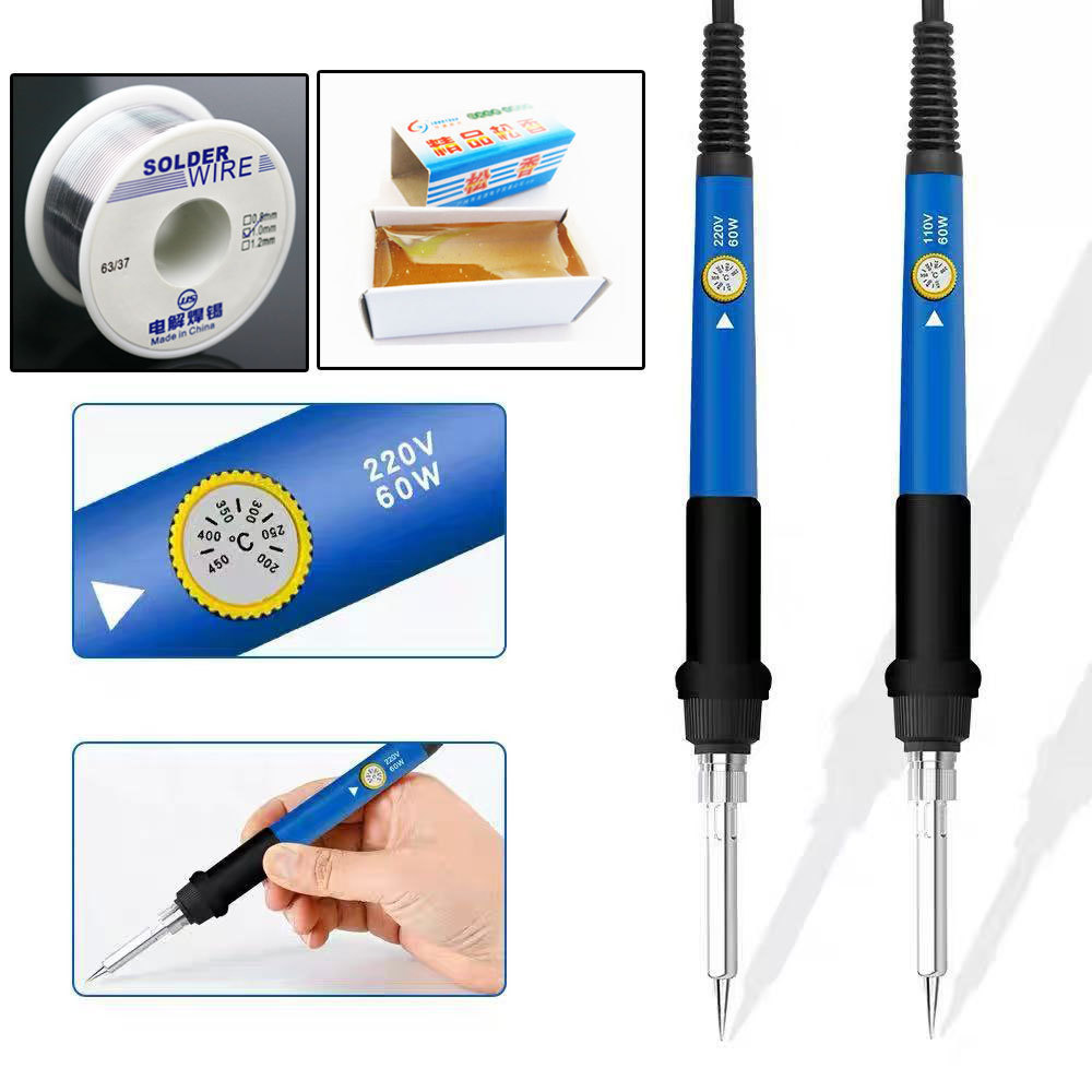 (Warranty) AD 220V 60W Electric Welding Soldering Iron Temperature ...