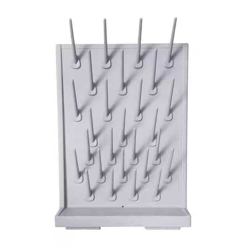 Drip PP Single/Double-Sided Adjustable 27 Rod Beaker Drying Rack ...