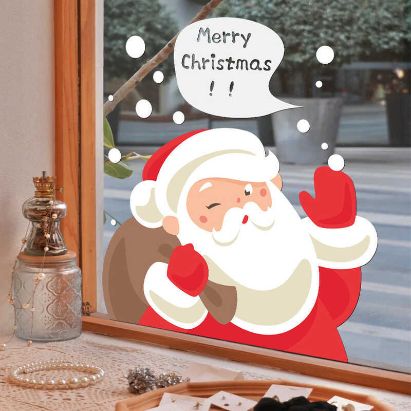 Stickers 2026 Decorative Santa Claus Arrangement Static Double-Sided ...