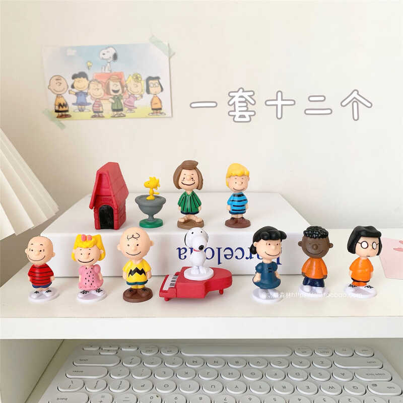 INS Japanese Style Snoopy Creative Decoration Cartoon 12-Piece Doll ...