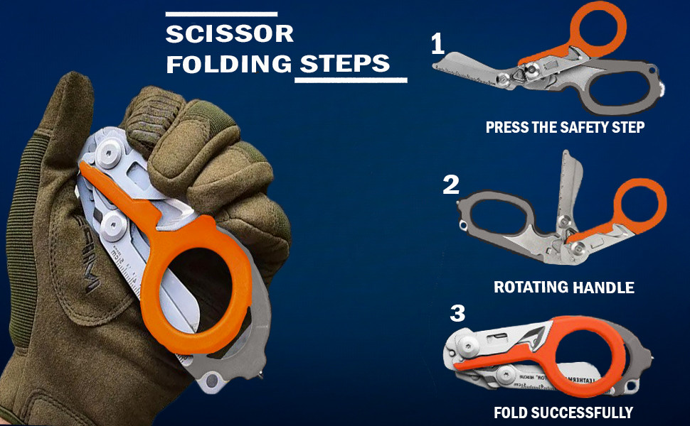 6-in-1 Emergency Trauma Scissors with Glass Breaker, Strap Cutter ...