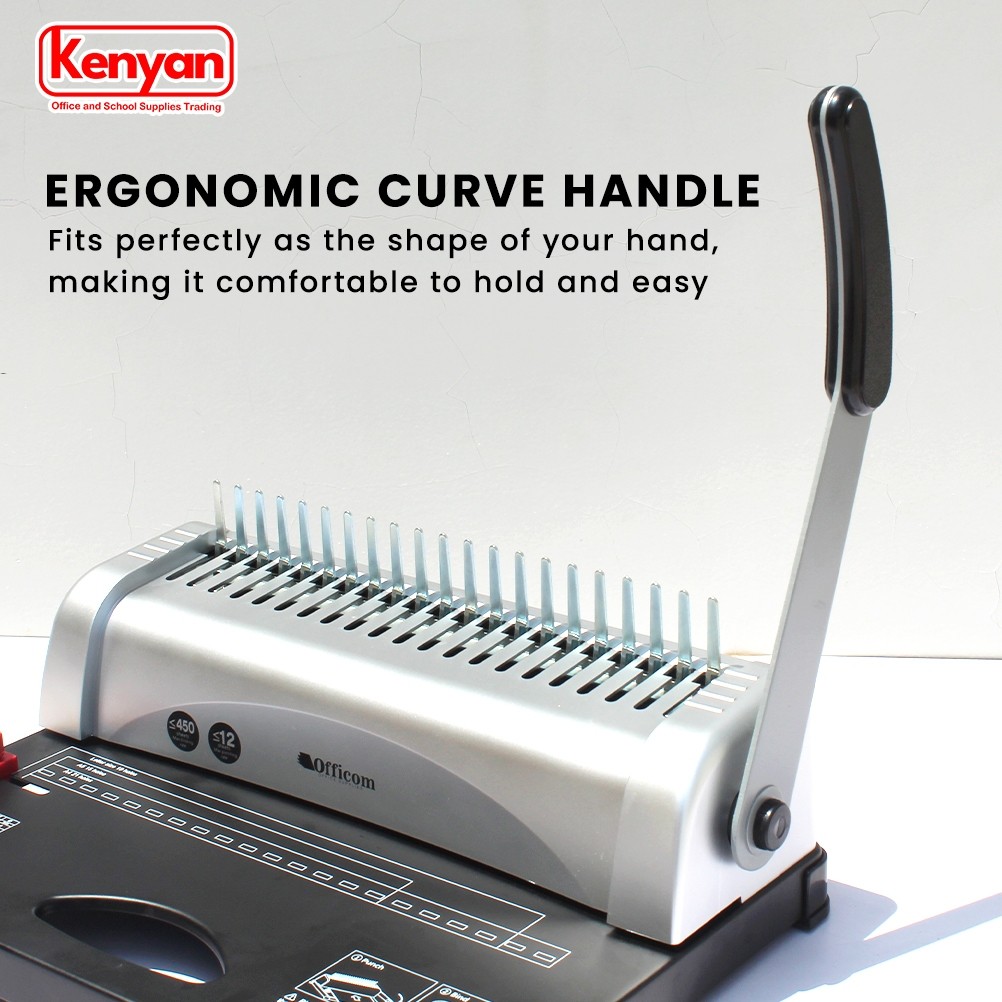 Comb Binding Machine STB12A A4 Size 21 Hole Officom (12 Sheet Punch ...
