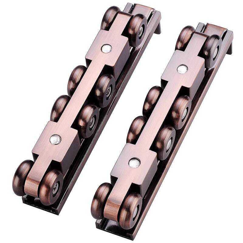 Guide Rail Solid Wood Glass Sliding Door Track Roller Full Metal ...