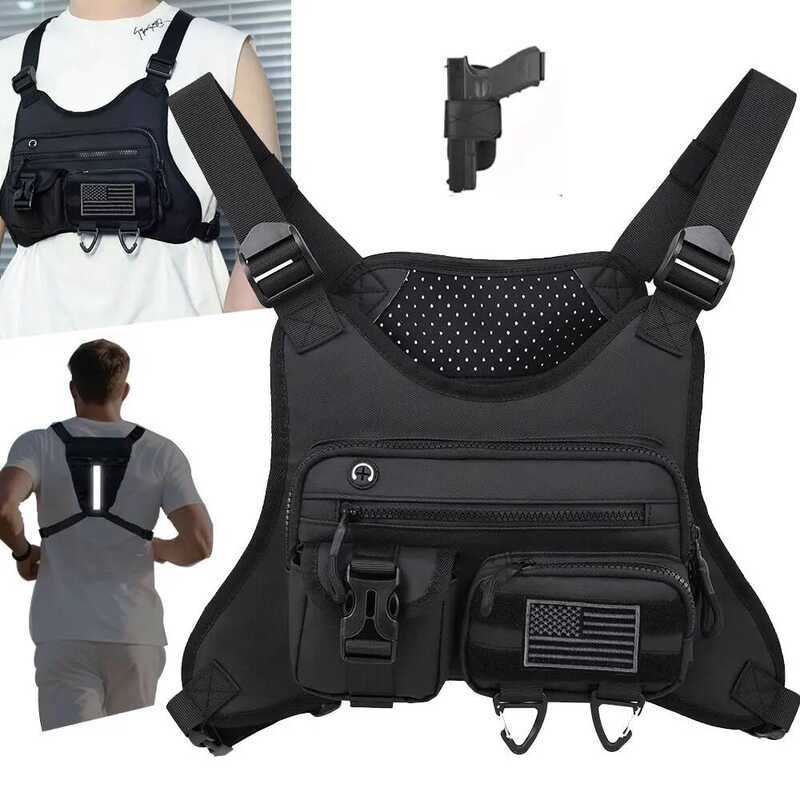 Camping Front Chest Backpack Running Bag Cycling Jogging Hunting Vest ...