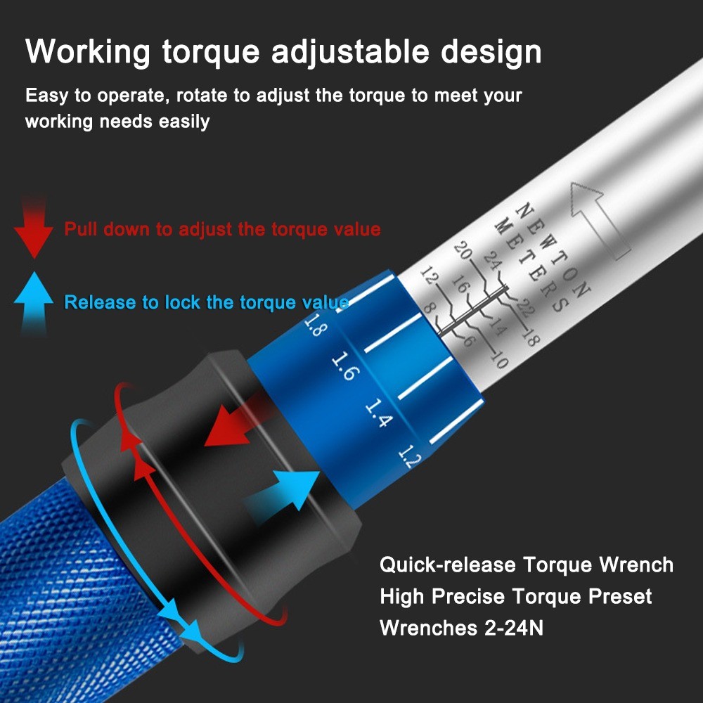 GSE Adjustable 1/4inch Quick-release Torque Wrench High Precise Preset ...