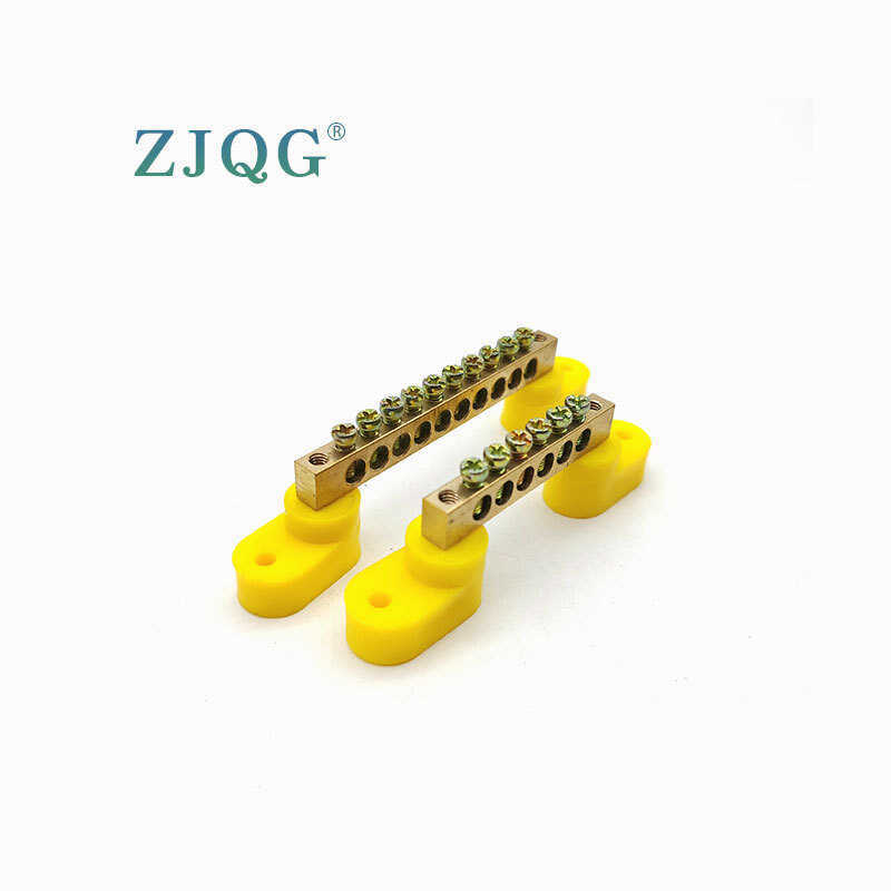 1 Copper Terminal Block with Base on Both Sides, Yellow Bracket XP0609E ...