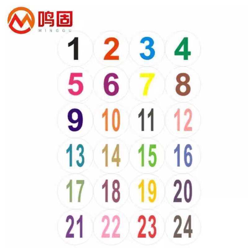 Minggu Digital Waterproof PVC Transparent Labels Adhesive Number ...