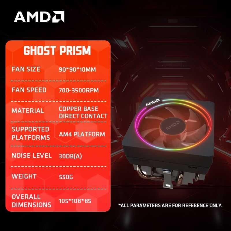 AMD Ryzen Original Heat Sink Wraith Spire/Prism/Stealth Ghost Prism RGB ...