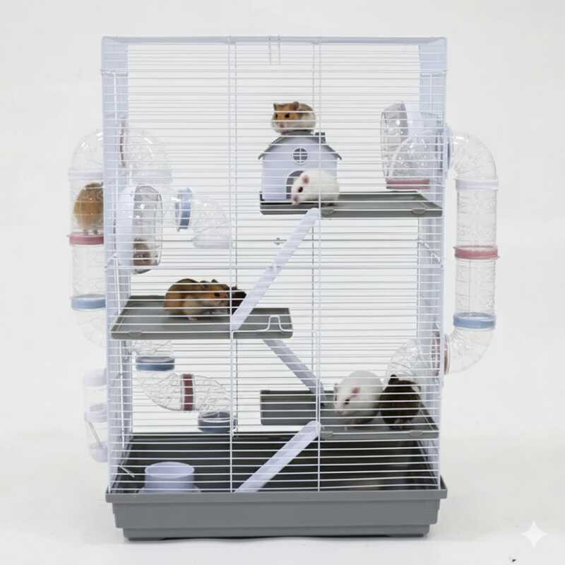 Hamster Cage 3 Layer Elegant Design Cage For Hamsters With Accessories ...