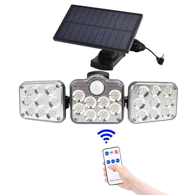 2021 Three-Head LED Solar Wall Light Split Solar Garden Light Outdoor ...