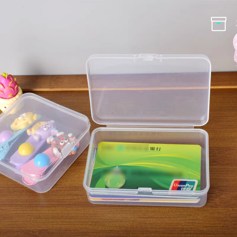 1PCS Storage Box Transparent Plastic case Rectangular Small case with ...