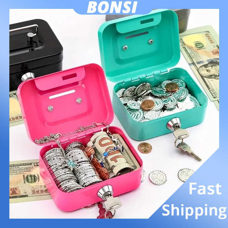 Cash With Key Metal Durable Money Saving Organizerfor Security Lock ...