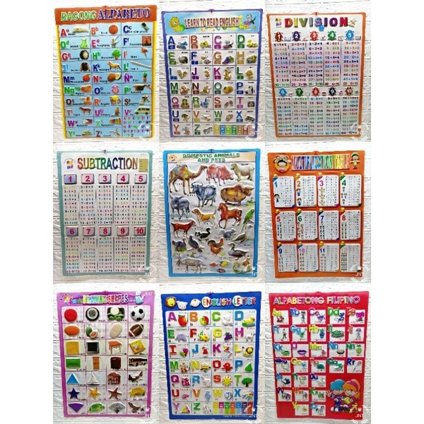 Assorted Kids Learning Chart 100pcs There are lots of design numbers ...