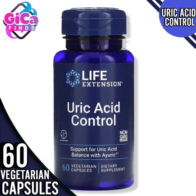 Life Extension, Uric Acid Control, 500 Mg, 60 Vegetarian Capsules 94A ...