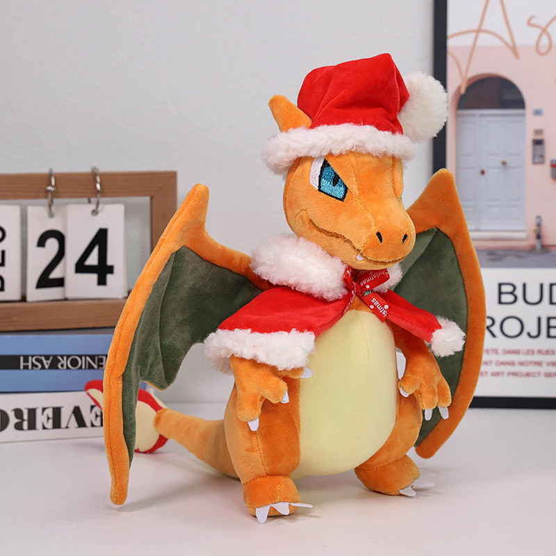 2025 New Style Pokemon 28cm Christmas Style Charizard Fire-breathing ...