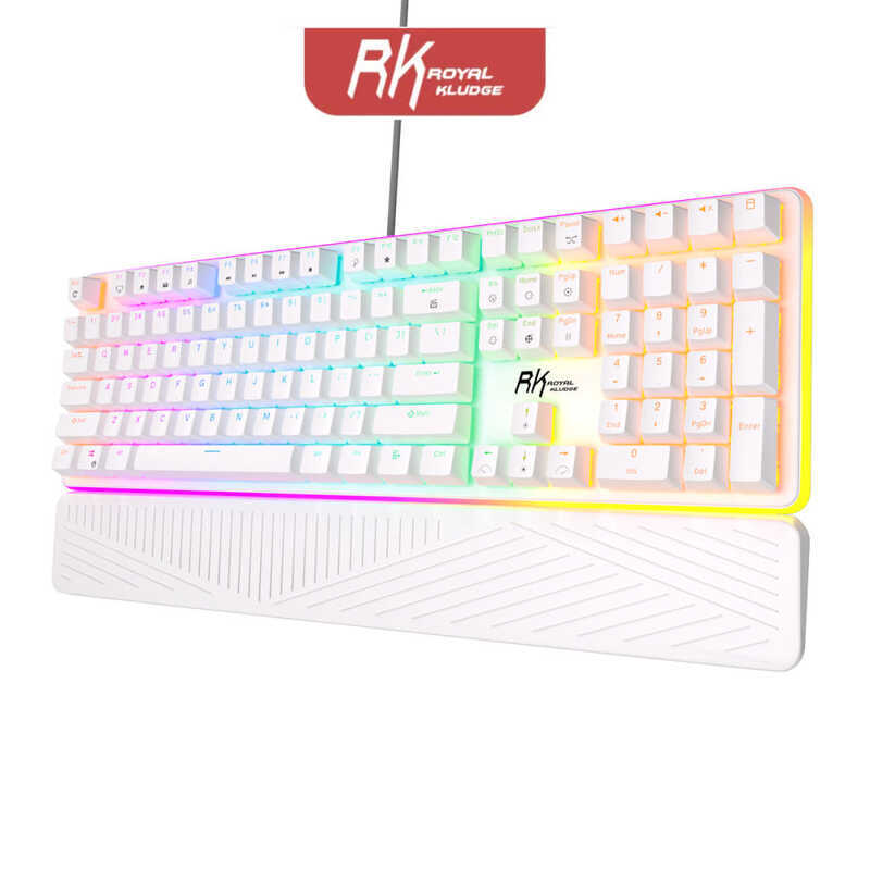 RK ROYAL KLUDGE Rk918 Ergonomic Mechanical Gaming With Wrist Rest Wired ...